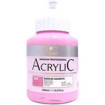 신한 아크릴물감 505, 500ml 547MediumMagenta, 1