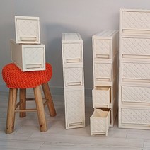 국내생산 분리형 라탄 틈새 서랍장 3단, 색상