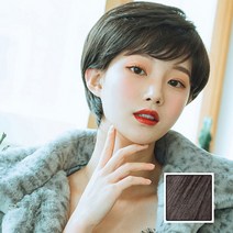 가발매니아 라임숏컷 25cm 더 썸 위그 통가발 (하이소프트사), 내츄럴브라운, 1개