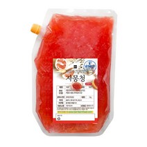 봄봄푸드 1kg 2kg 대용량 과일청 수제청 카페 납품 에이드 스무디 라떼, 자몽청(알갱이), 1개