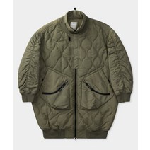 ZENSAI 오버핏 퀼팅 롱 MA-1 카키 ZAD4JP409KH