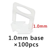 100pcs 타일 레벨링 시스템 클립 설치 벽 또는 바닥 용 Leverler 스페이서 1mm/1.5mm/2.0mm/2.5mm/3.0mm 물세척카페트타일, 01 100pcs 1.0mm