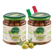 COOP 비비베르데 이탈리아 유기농 씨없는 페란자나 올리브 절임 280g 무첨가물 Non GMO, 280g x 2개, 1개