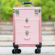 공구정리함 공구박스 공구통 바퀴가 당김 막대 메이크업 대용량 휴대용 다층 미니