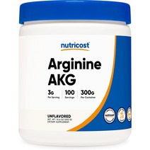 뉴트리코스트 아르기닌 AKG 파우더 300그램AAKG - 1인분당 3G ampamp 100인분 순수 알파 케토글루타레이트, 기본