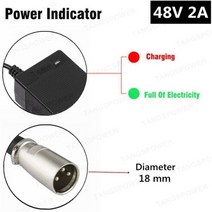 TANGSPOWER 48V 2A 전기 자전거 납산 배터리 충전기 57 6V 전자 스쿠터 오토바이, AU, 3-Pin XLR