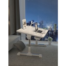 자동 높낮이 조절 책상 테이블 전동 높이조절 책상 침대 테이블, 그레이+서랍+책장