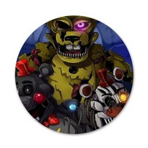 재미있는 Sfm Fnaf 애니메트로닉스 아이콘 핀 배지 장식 브로치 배낭 장식용 금속 58mm, images 2