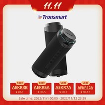 Tronsmart T7 스피커 블루투스 360 도 서라운드 사운드 5.3 LED 모드 진정한 무선 스테레오 앱, 01 Black