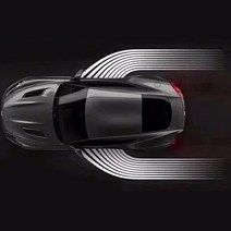 오토바이 LED 레이저 싸이키 경광등 후방 사이드 안전등, 아이스블루, 1개