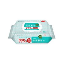 그린핑거 손소독 물티슈 캡형 30매, 2팩