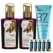 아르간 오일 퍼퓸 헤어에센스 120ml x 2개+쿨 탈모샴푸 200ml+샴푸5매, 아르간 오일 퍼퓸 헤어에센스 12