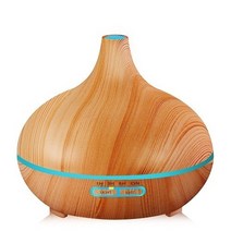 가습기 1+1 필터 LED 생수 복합식 추천550ML 전기 아로마 디퓨저 에센셜 오일 가습기 초음파 원격 제어 컬, [02] Eu, [01] Light wood grain