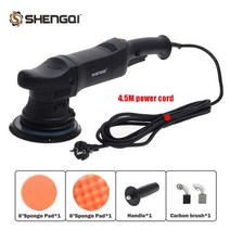 광택기 1200W 6인치 21mm 듀얼 궤도 액션 자동 폴리 셔 가변 속도 샌더 버핑 왁싱 기계，자동차정비공구 220V 전동공구, 930 A+EU