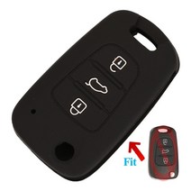 원격 3 버튼 접이식 플리드 자동차 키 케이스 커버 기아 리오 k2 k5 sportage sorento 홀더, 01 black_01 No Logo