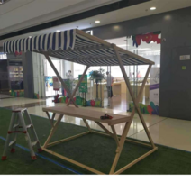 원목 가판대 플리마켓 매대 좌판대 이동식 진열대, 상세이페이지 참고, 녹색 - 150x60x200