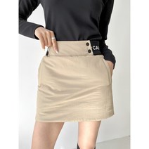 여성 골프 웨어 겨울 레터링 밴딩 치마 미니 패딩 스커트 기모안감