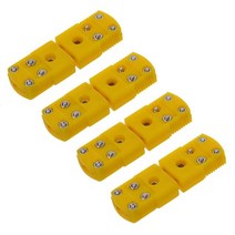플러그 소켓 산업용 4X Yellow Plastic Shell K Type Thermocouple Plug Socket Connector Set, [01] Yellow  Silver