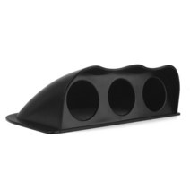 범용 듀얼 트리플 게이지 포드 2 인치 52mm 대시 보드 블랙 카본 파이버 컬러 마운트 홀더, triple gauge black