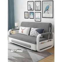 소파 침대 접이식 소파베드 패브릭 싱글 매트리스, A.1.5m-1.8m, J.1.5m 라텍스 보관함