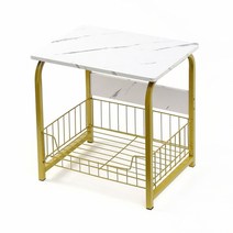 햇빛몰제휴품 네일샵테이블 대리석 공간 금도금 수납공간 화이트