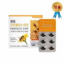 광동프로폴리스 캡슐 아연 플라보노이드 영양제 벌 꿀 프로폴리스 추출물 항산화 면역 BEEPROPOLIS 60캡슐