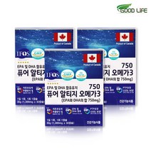 알티지오메가3 퓨어 RTG오메가3 EPA DHA 저온 초임계 추출 정제어유 엔초비 연어 비타민d 오일 기름 캡슐, 3개, 30캡슐 1박스