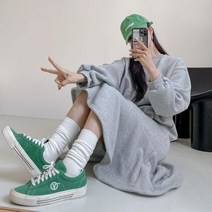 브이와이 VY 여자 민무늬 임부 보온 맨투맨 후레아 원피스