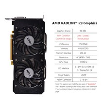 XFX-RX 580 8GB 4GB 2GB 그래픽 카드 AMD GPU Radeon RX590 570 560 550 R7 R9 370 380 비디오 데스크탑 P, 06 R9 380 4GB 2Fan