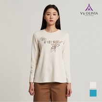 올리비아로렌 플라워 포인트 티셔츠 VVBALWF7331