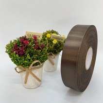 포장 리본 끈 제이제이리본 고밀도주자 20mm 25mm 76컬러 (길이 45M) 공단리본, 밤색