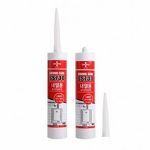 오공 내열용 방수 실리콘 실란트 접착제 300ML 적색, 단품, 색상:적색