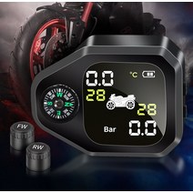 리얼리빙 오토바이 TPMS 타이어 공기압 경보장치 간편 외장형, A 1개