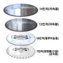 금속절단기날 7 10 12 14인치 컷팅날 원형톱날 팁쏘 금속절단날 알루미늄날 초경톱날, 7인치 금속용, 1개