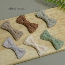바다팩토리 면 니트 나비 리본타이 리본장식, 그레이