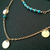 2023년신상 패션 홀리데이 해변 리조트 비치 쥬얼리 크리스탈 삼각형 워터 드롭 U 모양 스타 문 체인 목걸이