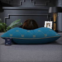 조선호텔베개 마이크로화이바 더블 G 절묘한 자수 바운스 백 베개 숏 부드러운 편안한 침실 침대 수면 5 성급 호텔 홈 성인, [03] High pillow, a06+High pillow