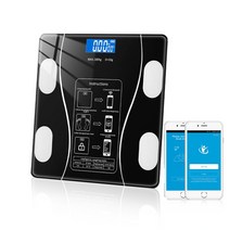 블루투스 체지방 스케일 무선 욕실 바닥 스마트 전자 디지털 밸런스 바디 구성 분석기 폰 App, 01 Black, 한개옵션1