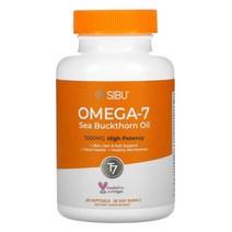 시부뷰티 오메가-7 씨벅톤 오일1000mg 60 베지 소프트겔 산자나무 씨앗 열매