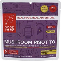 GOOD TO-GO Mushroom Risotto | Camping Food Backpacking Food (Double Serving) | Just Add Water Meals, 1