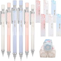 Xccj Kawaii 샤프 세트에는 튜브가 있는 체리 0.5mm 연필 리필 및 스케치 건축 드로잉용 귀여운 지우개 포함 15피스 USA 미국