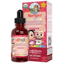 메리루스 오가닉 USDA 유기농 코코멜론 멀티 비타민 미네랄 유아용 철분 포함 29.6ml