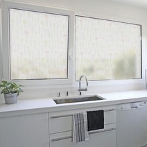 [천삼백케이] [꾸밈] bc793-러블리플라워패턴글라스시트지, 단품