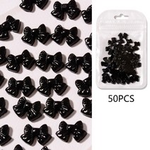 50pcs 클래식 바비 DIY 네일 아트 보석 보석 매니큐어 액세서리 휴대 전화 안경을위한 Bow Knot Decorations 안경 바디 아트 신발, 7