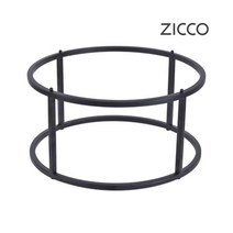 ZICCO 지코 멜라민 브라운 우드 느낌 플레이팅 트레이 스탠드 초밥 스시 홈 카페 베이커리 진열 치즈보드 식기, 1개, 18)높은 원형 스탠드 중형 2호