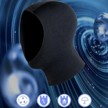 키밍 다이빙 후드 3mm 5mm 수쿠버 모자 스노쿨 잠수, 5MM_중형