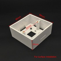 벽걸이 박스 내부 카세트 표준 스위치 및 소켓 86mm 타입 두꺼운 흰색 플라스틱 소재, 02 Surface Type