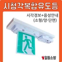 시청각 복합유도등 음성경보기 (시각경보 음성안내) / 소형 /양.단면, 단면