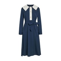 나인식스뉴욕 카라배색 제천벨트 원피스