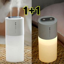 1+1 H20 듀얼미스트 유/무선 디큐 가습기, 1+1 화이트(유선)